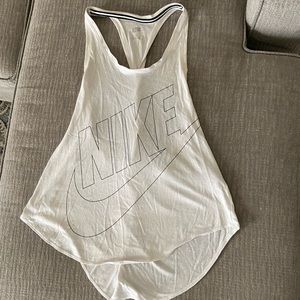 Nike white athletic tank top